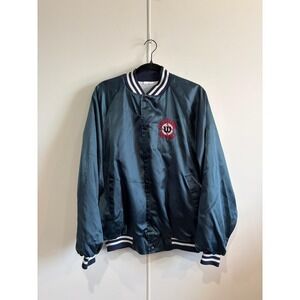 Vintage‎ Whiteford Softball Jacket Mens Large Blue Baseball Joliet IL Satin